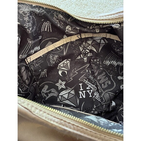 Steve Madden Cole Satin Hobo Slouch Handbag Gym Diaper Bag Rose Gold 90s Y2K - Picture 7 of 12